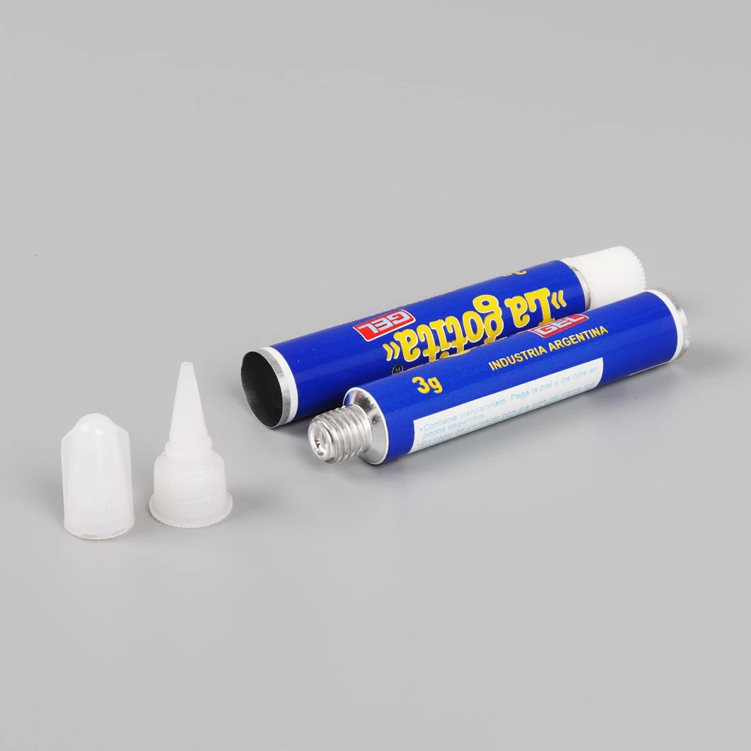 Pure Aluminum Packaging Tube Empty Metal Tube for Super Glue Packing